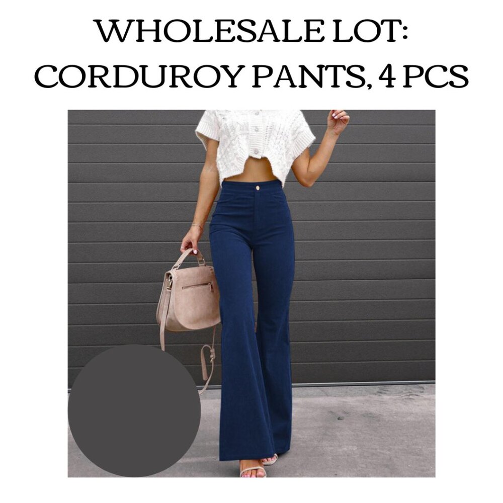 Resale Lot -Cords - Navy Blue - Retro 70's Style - 4 Pieces - Wholesale Reseller